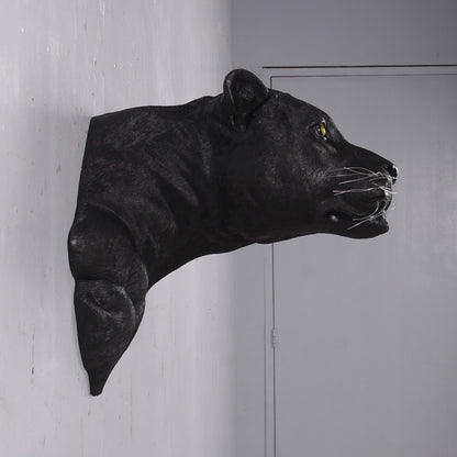 Black Panther Head Wall Decor Statue
