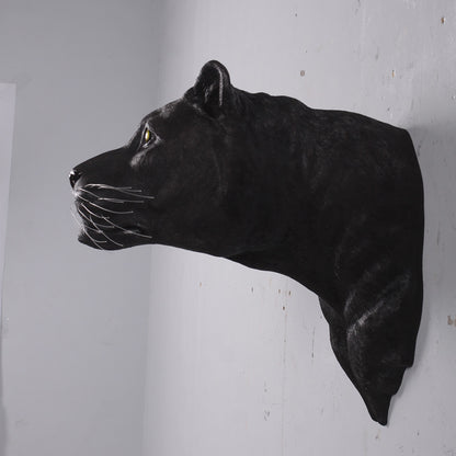 Black Panther Head Wall Decor Statue