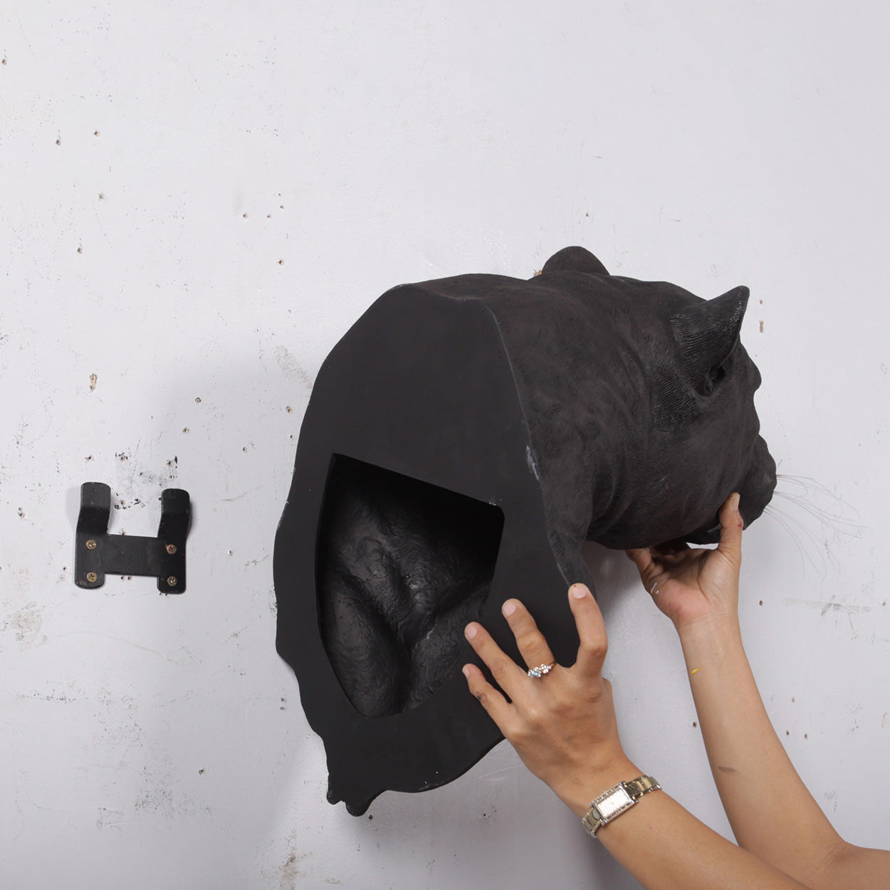 Black Panther Head Wall Decor Statue