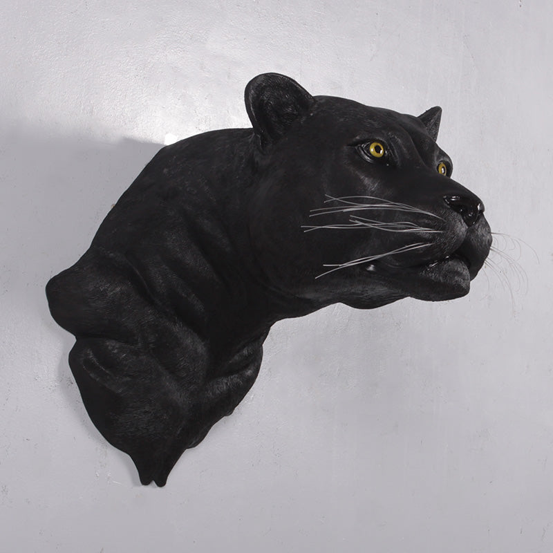 Black Panther Head Wall Decor Statue