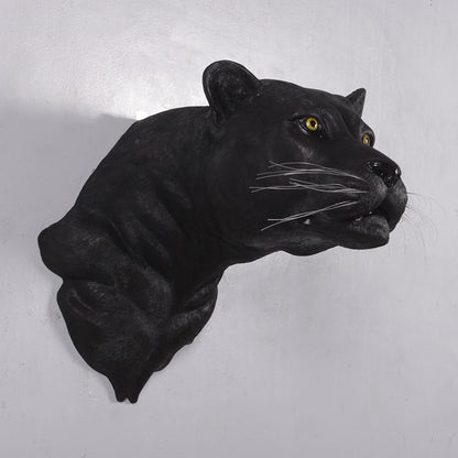 Black Panther Head Wall Decor Statue
