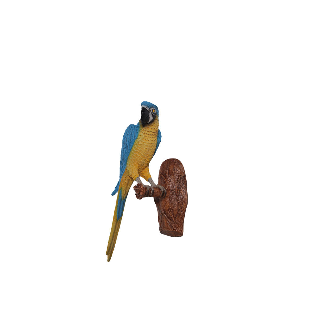 Blue Parrot On Branch Statue