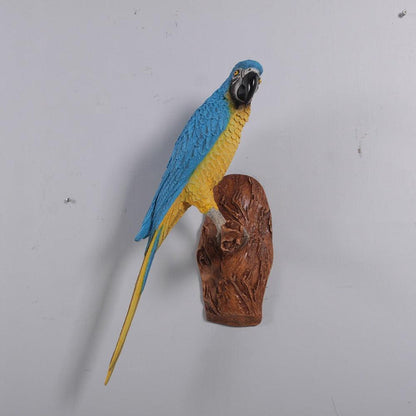 Blue Parrot On Branch Statue