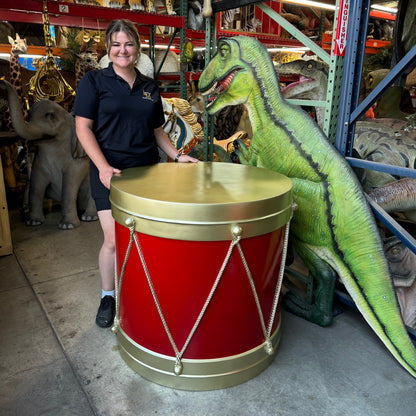 Red And Gold Drum Statue