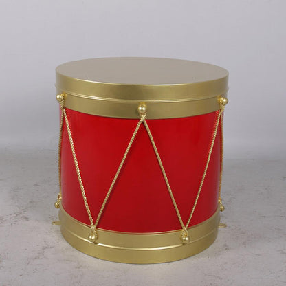Red And Gold Drum Statue - LM Treasures Prop Rentals 