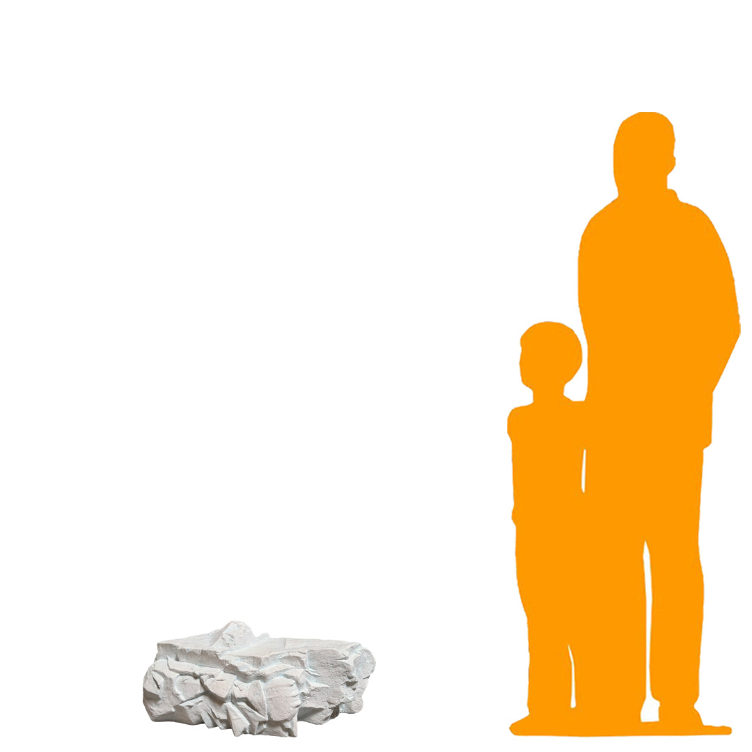 Small White Siji Rock Statue