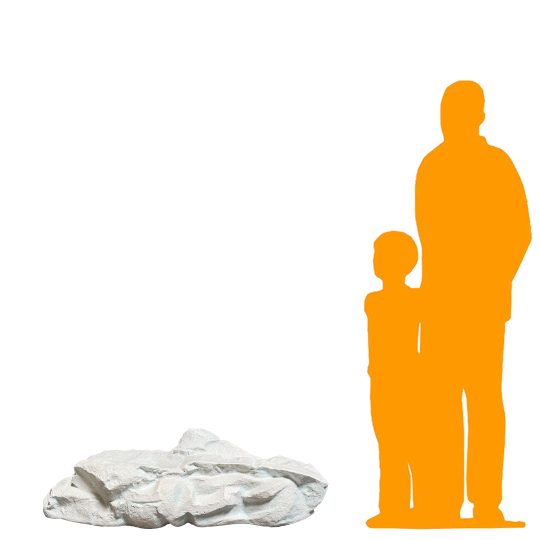 Medium White Siji Rock Statue