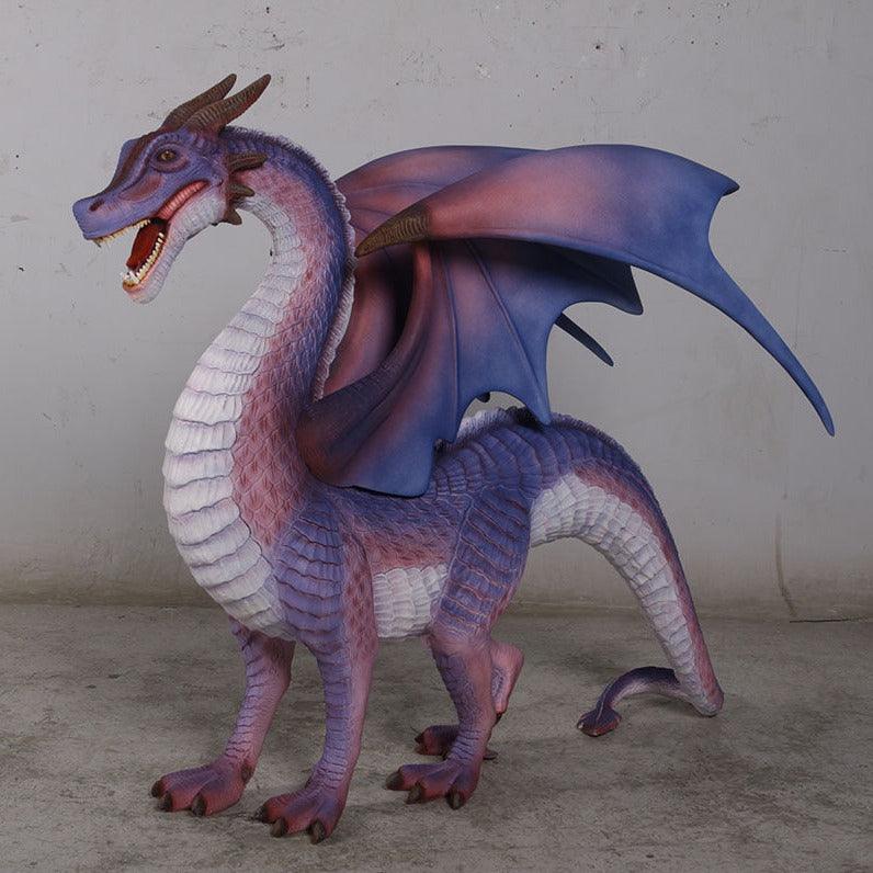 Small Purple Dragon Standing Statue