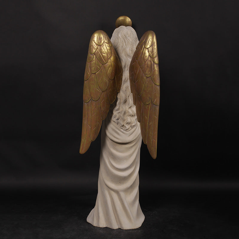 Stone Angel with Trumpet Statue