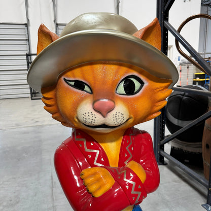 Comic Cat Standing Life Size Statue A0715-170149-H