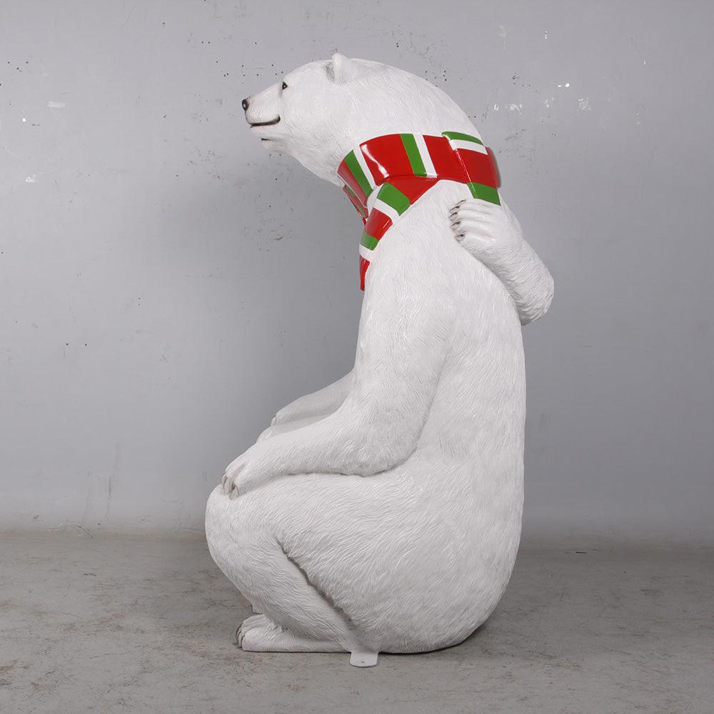 Polar Bear Bench Statue - LM Treasures Prop Rentals 