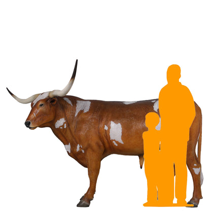 Texas Long Horn Life Size Statue