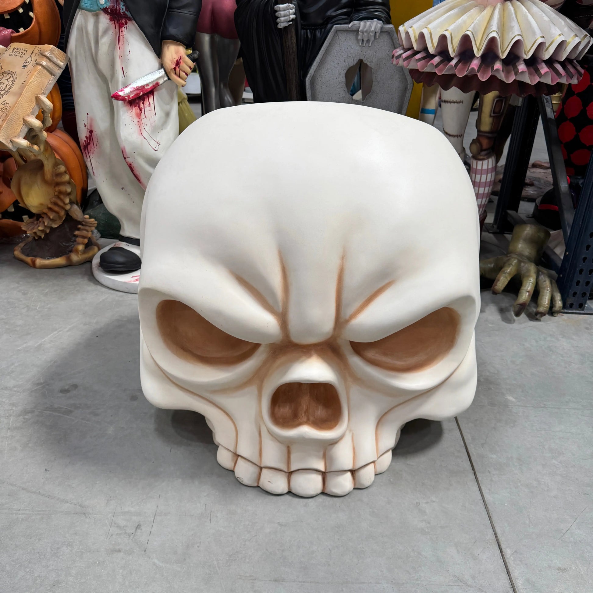 Skull Throne Chair Statue S0327-170205-H