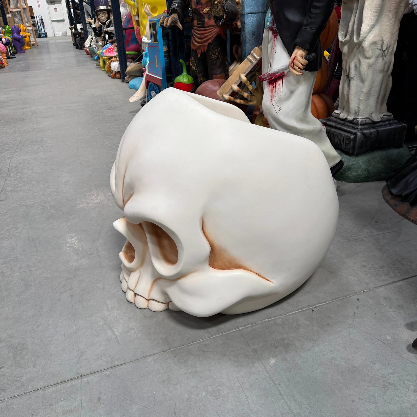 Skull Throne Chair Statue S0327-170205-H