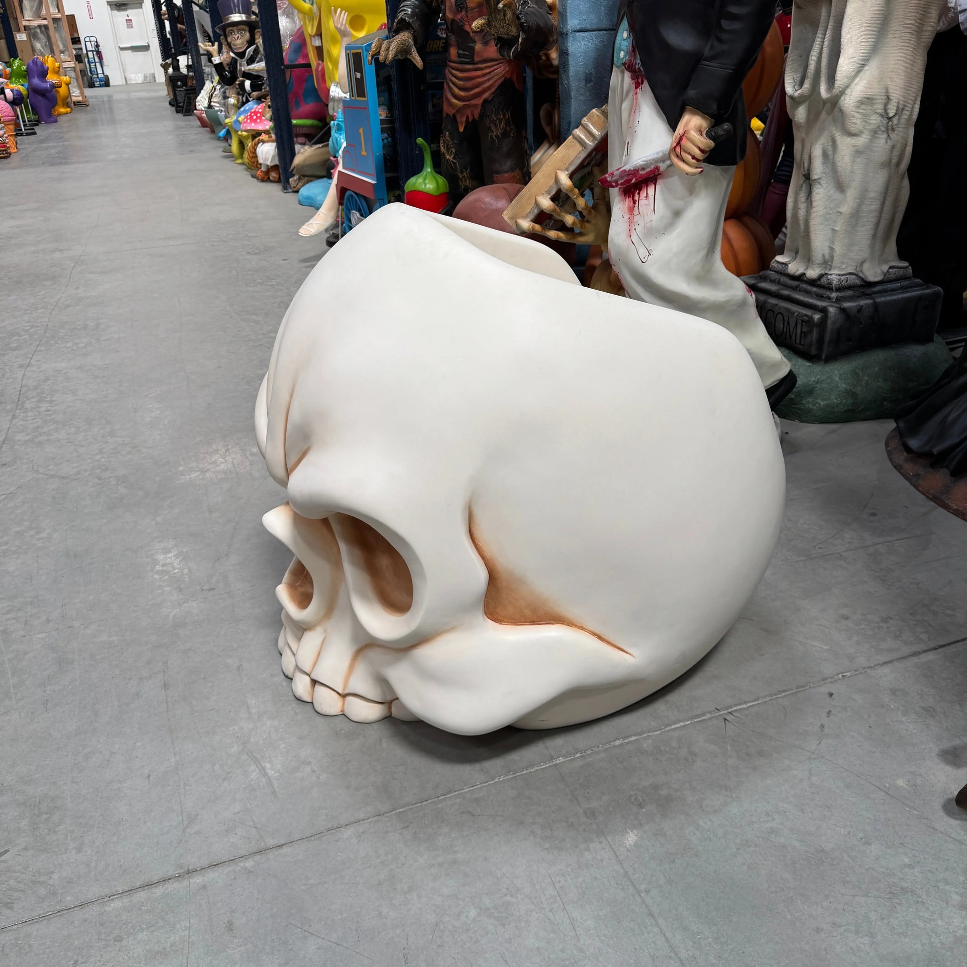 Skull Throne Chair Statue S0327-170205-H