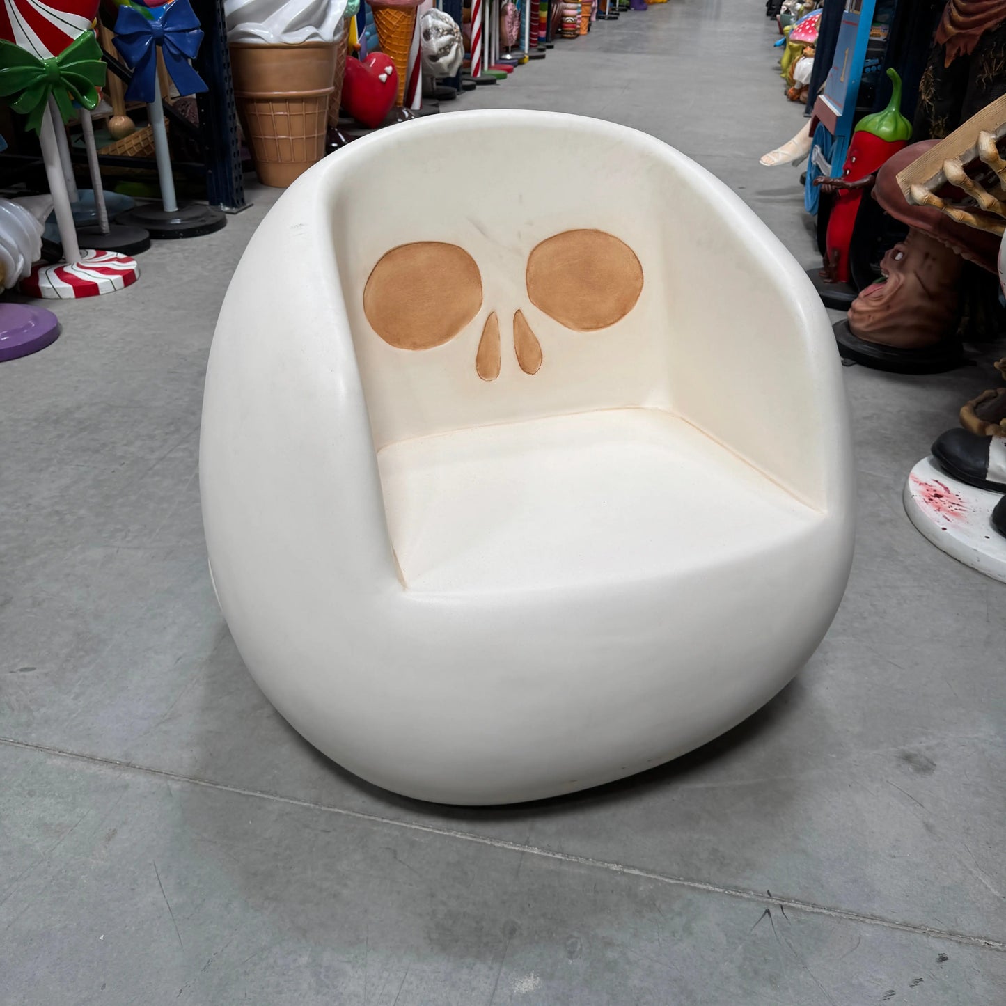 Skull Throne Chair Statue S0327-170205-H