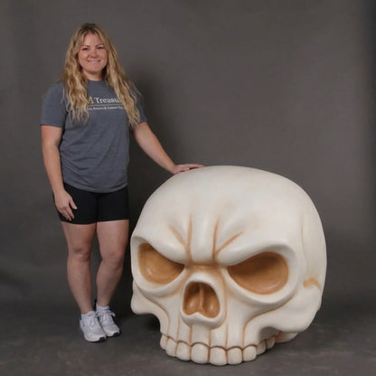 Skull Throne Chair Statue S0327-170205-H