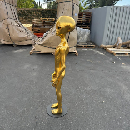 Gold Alien Roswell Life Size Statue