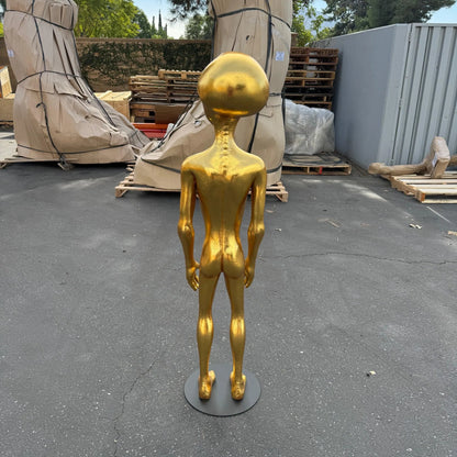 Gold Alien Roswell Life Size Statue