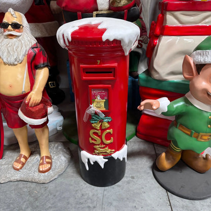 Small Santa's Snow Mailbox Statue S0141S-180031-H