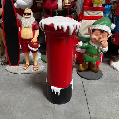 Small Santa's Snow Mailbox Statue S0141S-180031-H