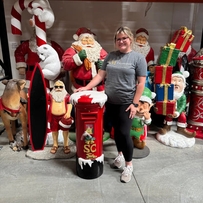 Small Santa's Snow Mailbox Statue S0141S-180031-H