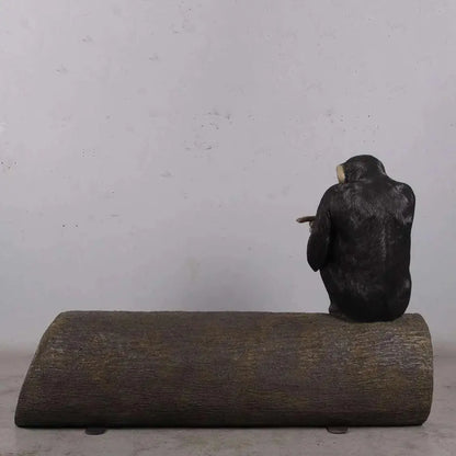 Monkey On Tree Trunk Statue A0717-180038-H