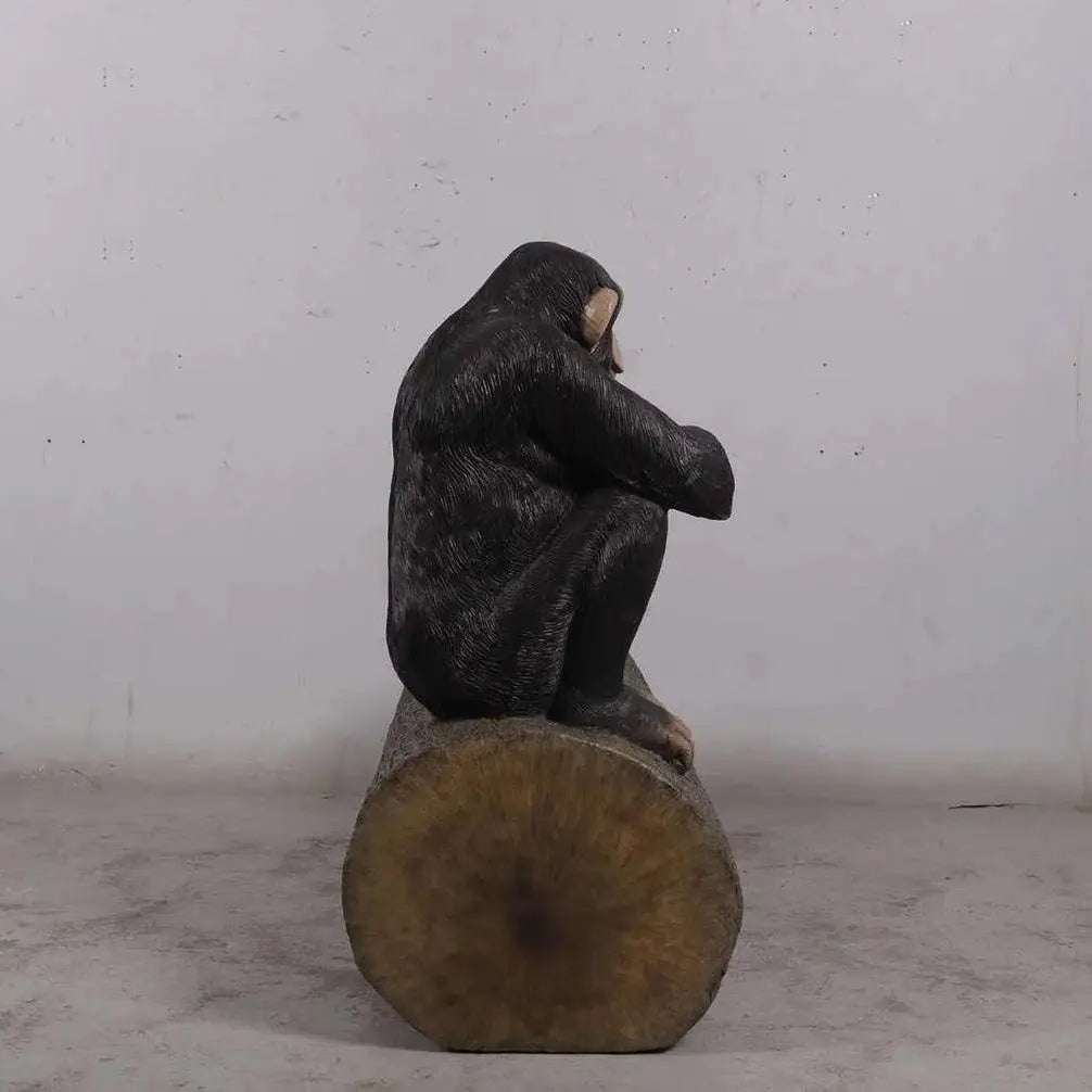 Monkey On Tree Trunk Statue A0717-180038-H