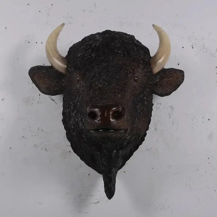 Buffalo American Bison Head Life Size Statue A0737-180039-H