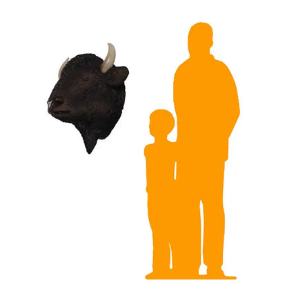 Buffalo American Bison Head Life Size Statue A0737-180039-H