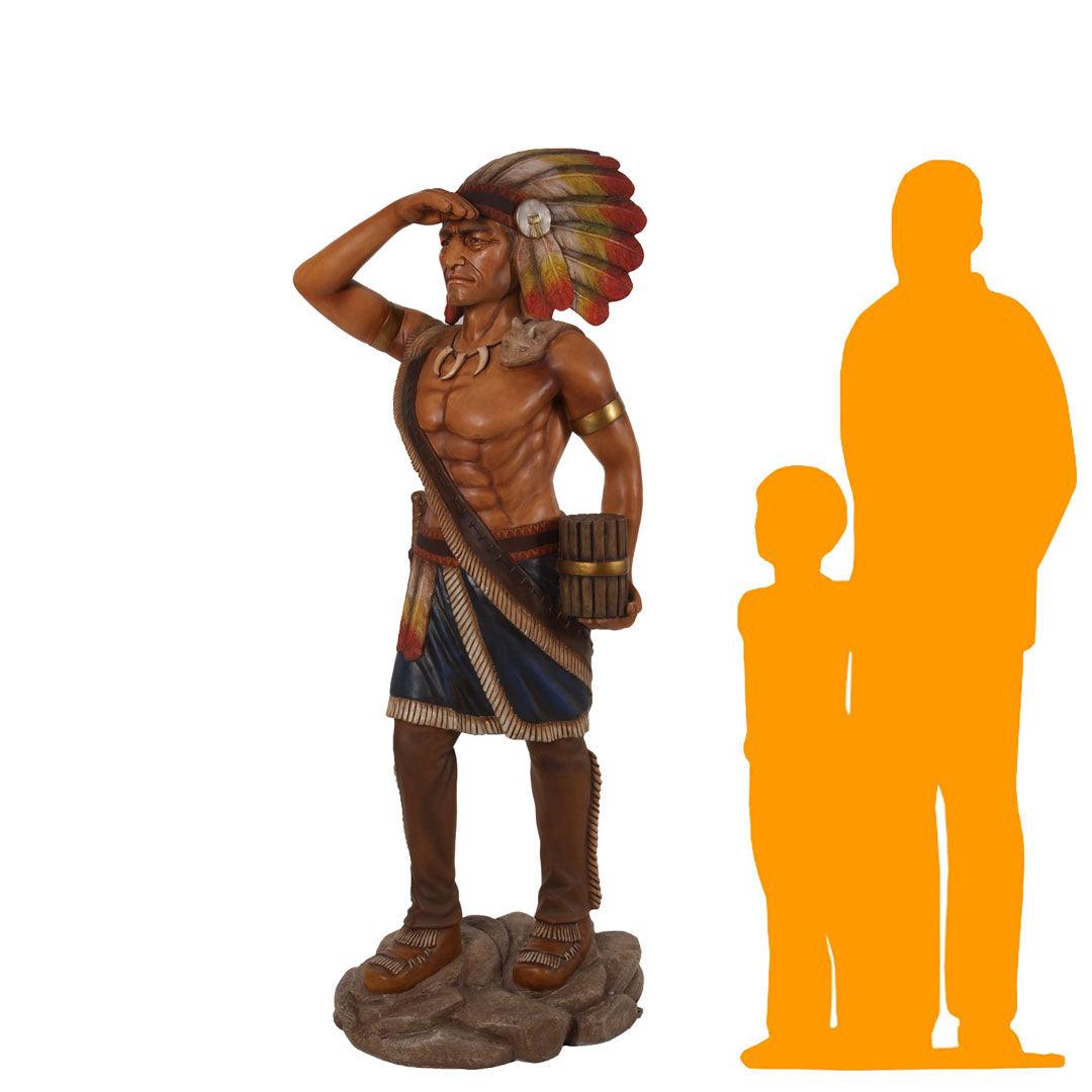 Tobacco Indian Life Size Statue - LM Treasures Prop Rentals 