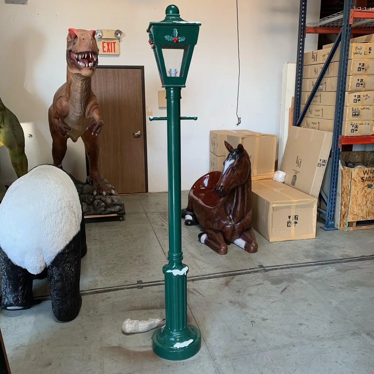Green Lamp Post Statue F0204-180120-H