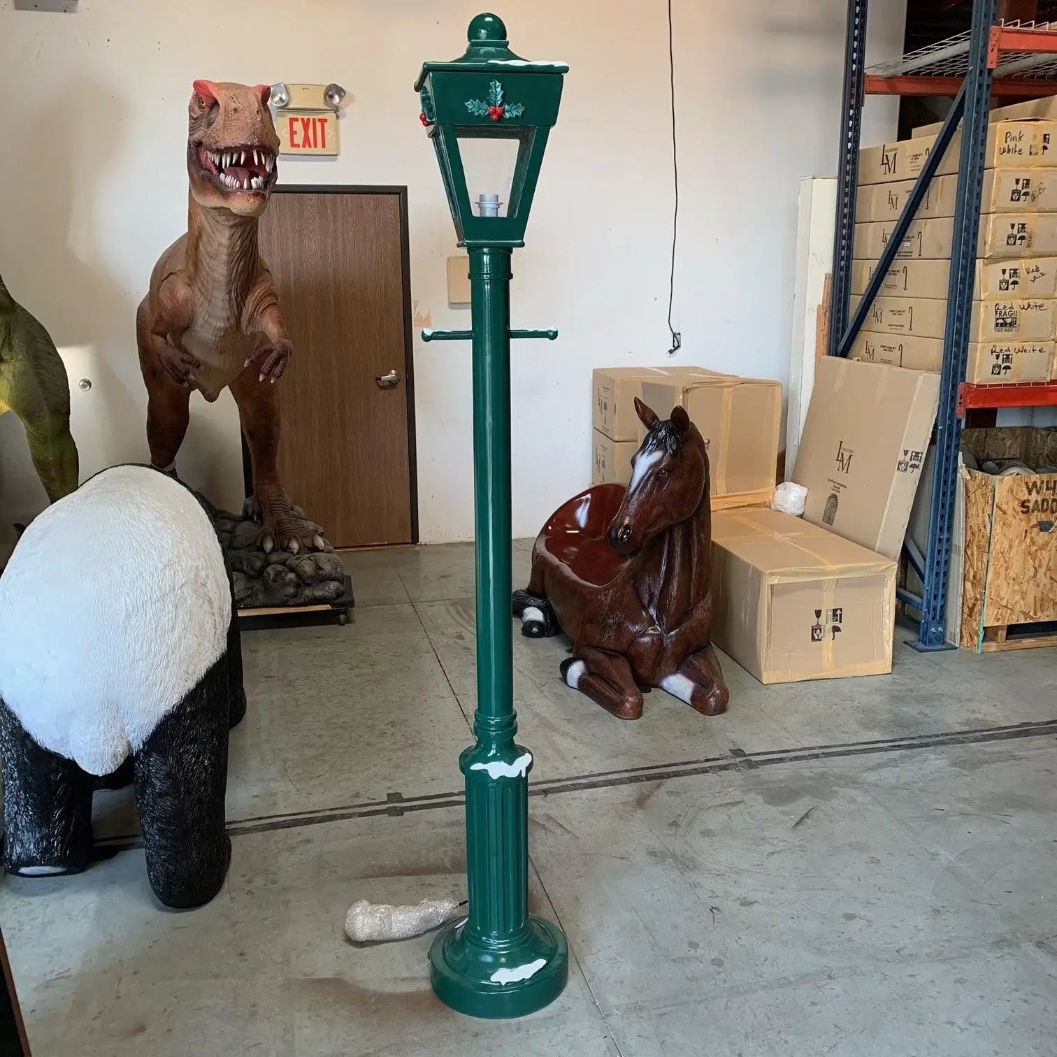 Green Lamp Post Statue F0204-180120-H
