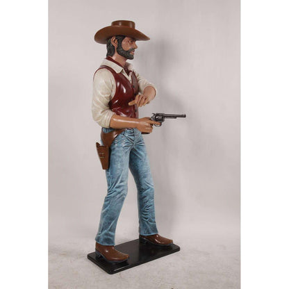 Gunslinger Cowboy Life Size Statue - LM Treasures Prop Rentals 