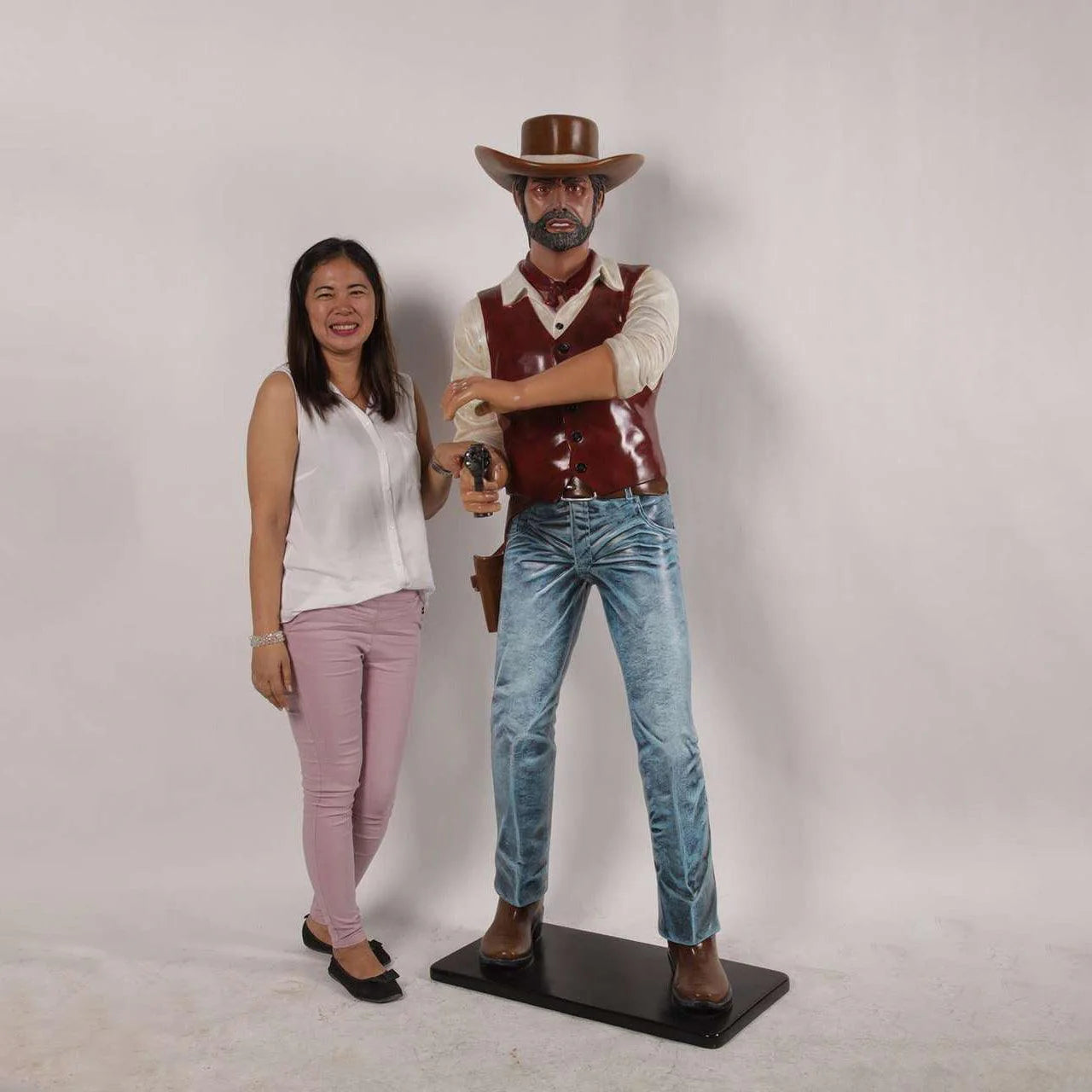 Gunslinger Cowboy Life Size Statue