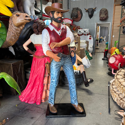 Gunslinger Cowboy Life Size Statue