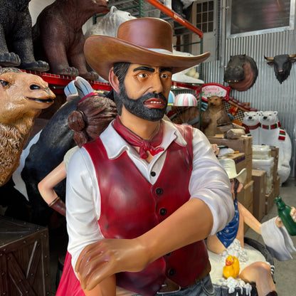 Gunslinger Cowboy Life Size Statue