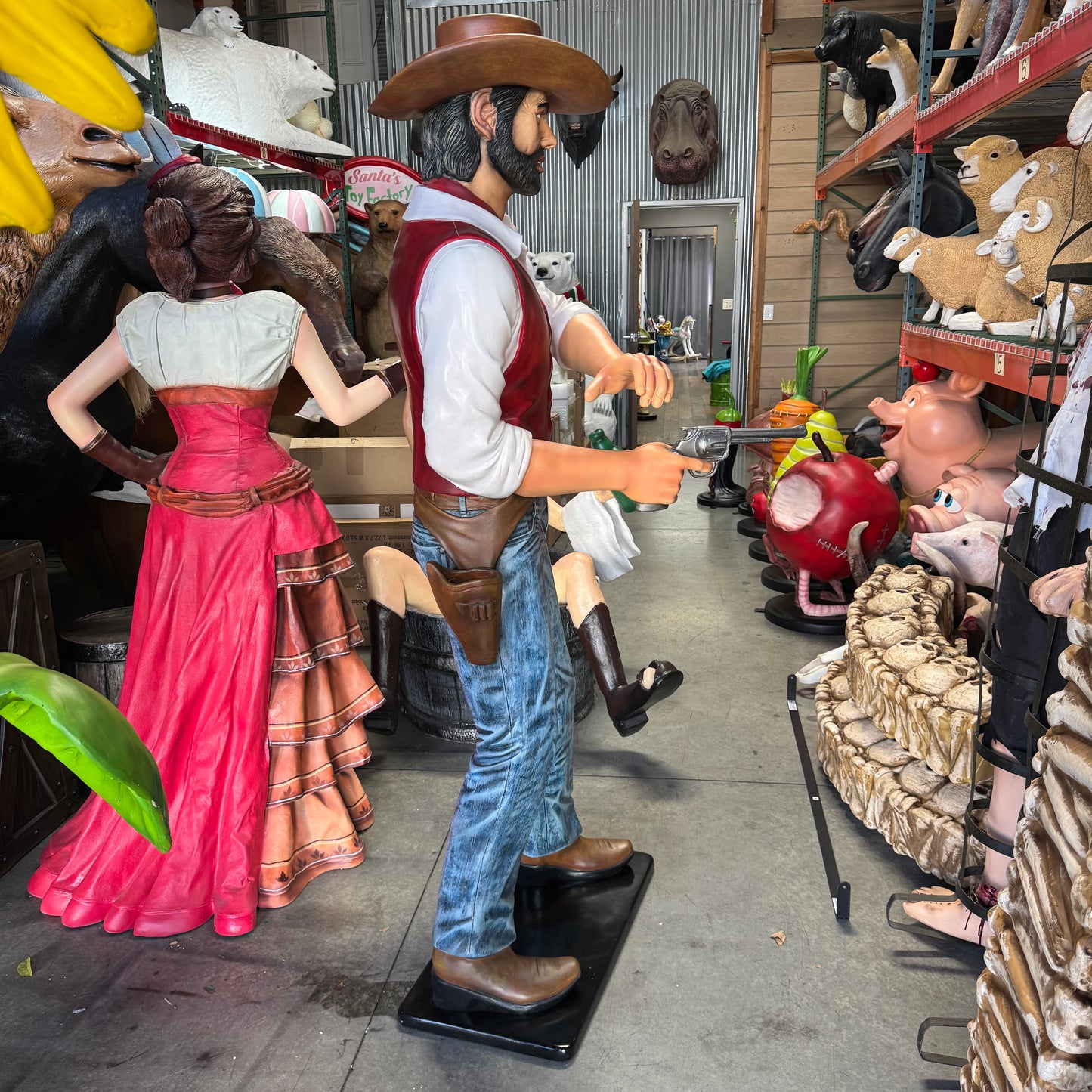 Gunslinger Cowboy Life Size Statue