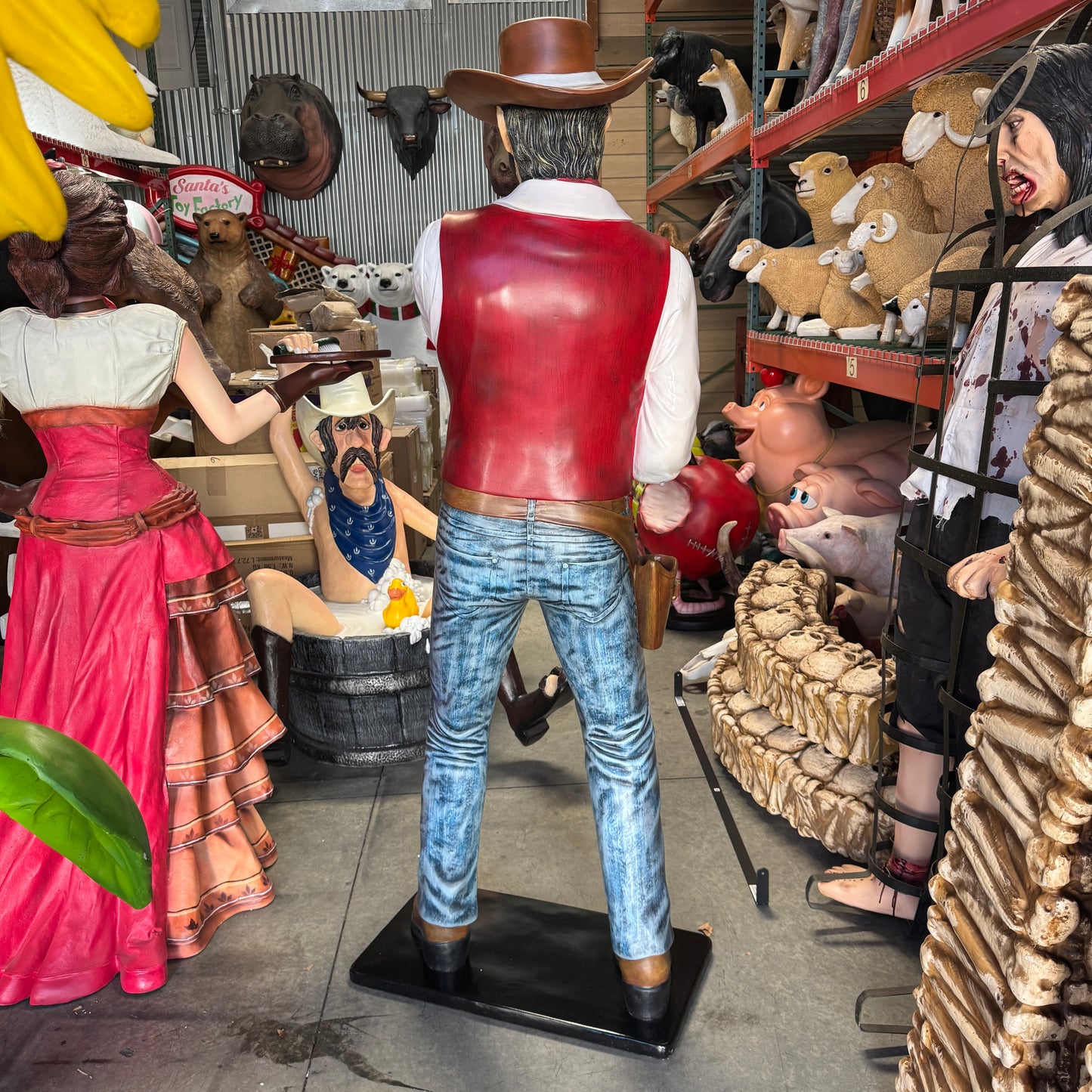 Gunslinger Cowboy Life Size Statue
