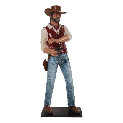 Gunslinger Cowboy Life Size Statue - LM Treasures Prop Rentals 