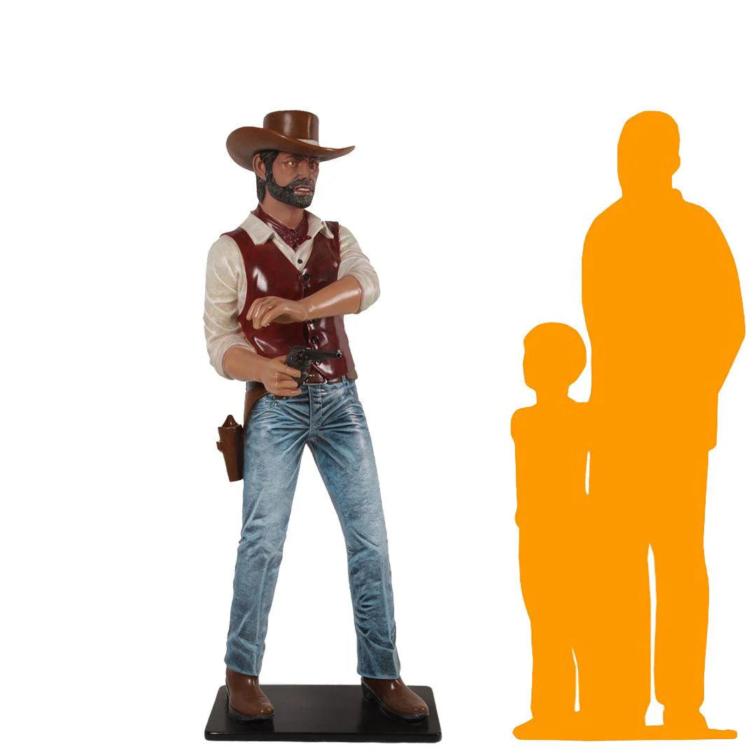 Gunslinger Cowboy Life Size Statue