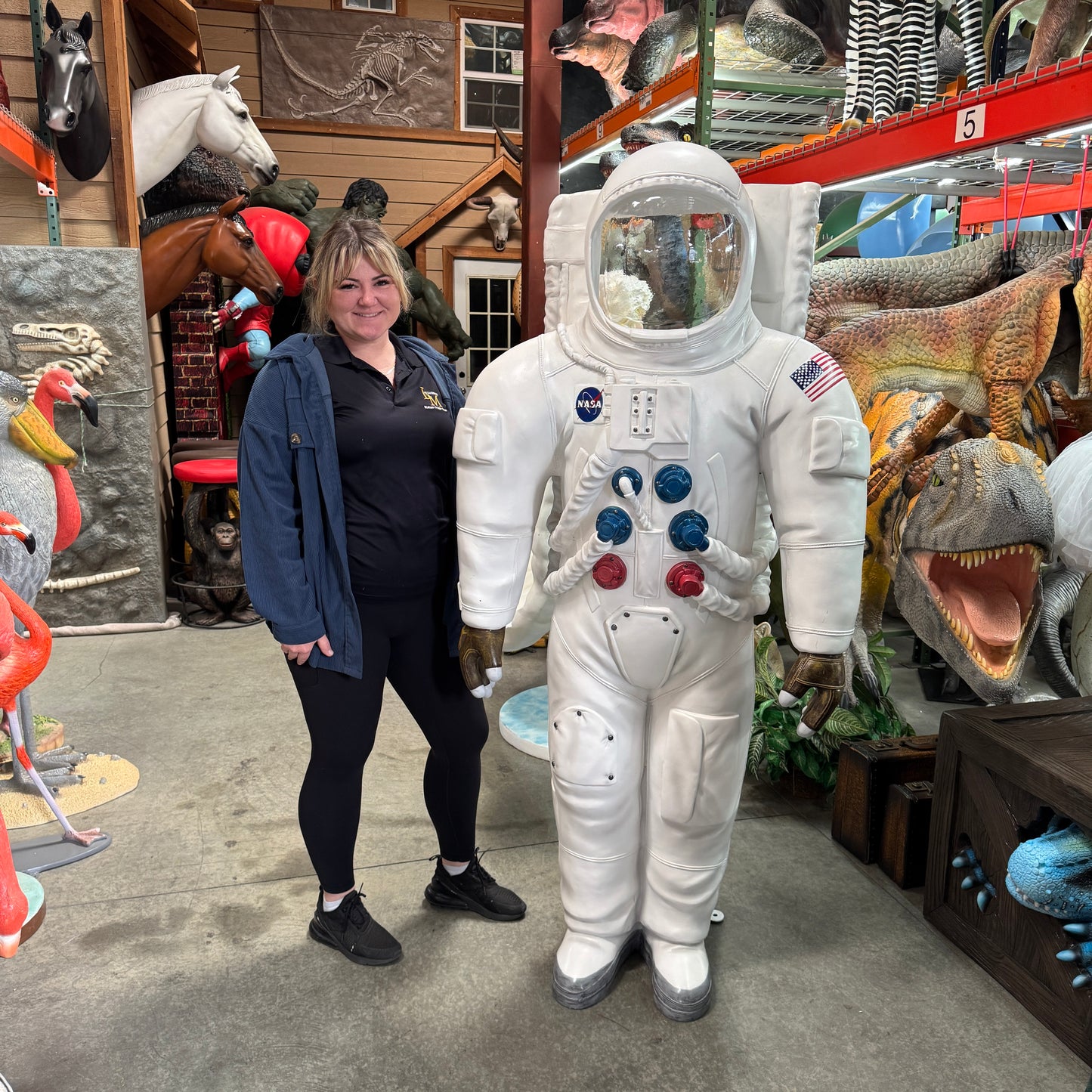 Astronaut Photo Op Life Size Statue