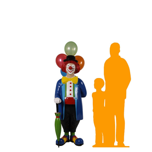 Clown With Balloons Statue