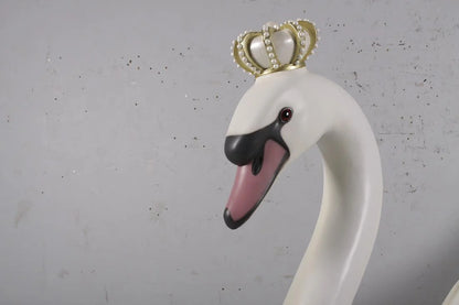 Large Swan Sleigh Statue