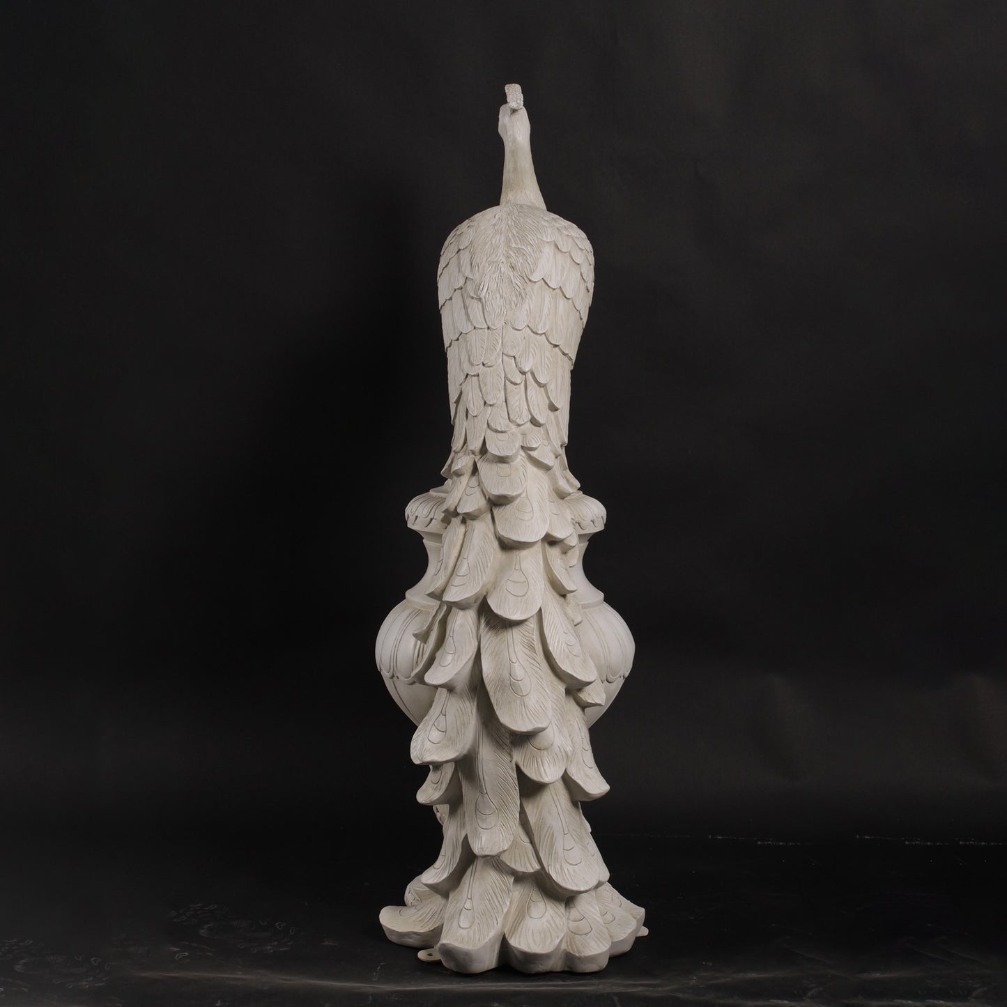 Peacock on Urn Stone Statue