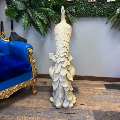 Peacock on Urn Stone Statue