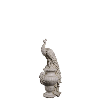 Peacock on Urn Stone Statue