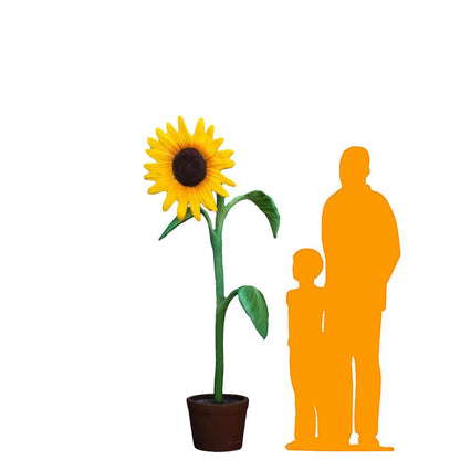 Large Yellow Sunflower Statue