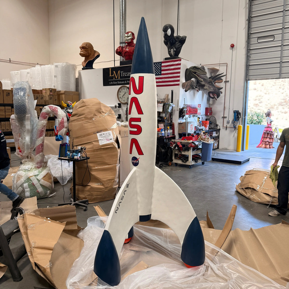 Large NASA Space Rocket Statue LS379B-1814-A
