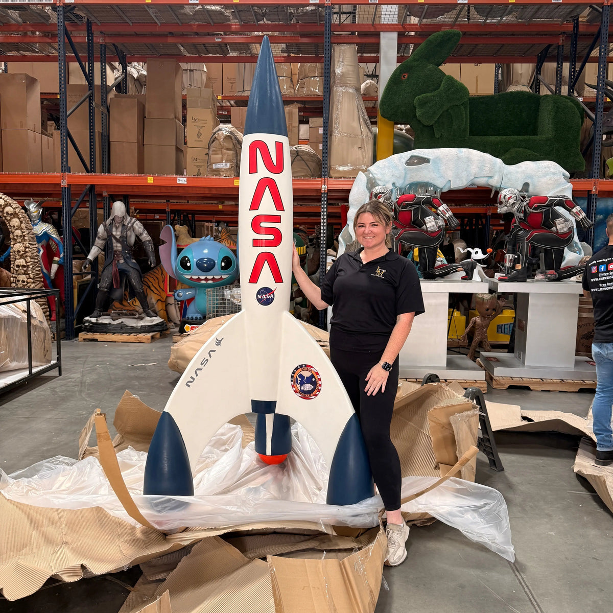 Large NASA Space Rocket Statue LS379B-1814-A